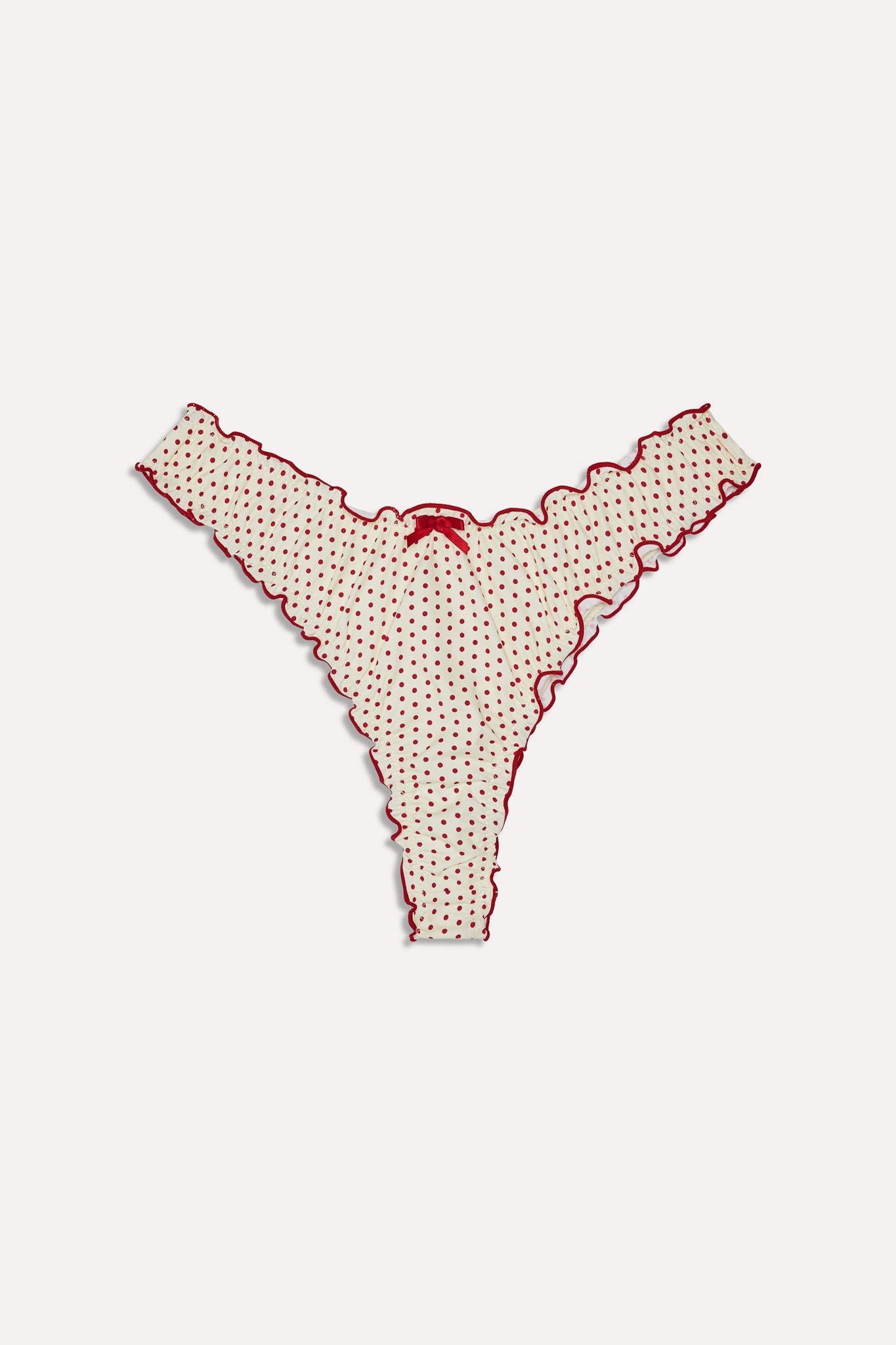 Frankies Bikinis sale x BELLA HADID Dalton Micro Bikini Bottom - Strawberry Polka Dot