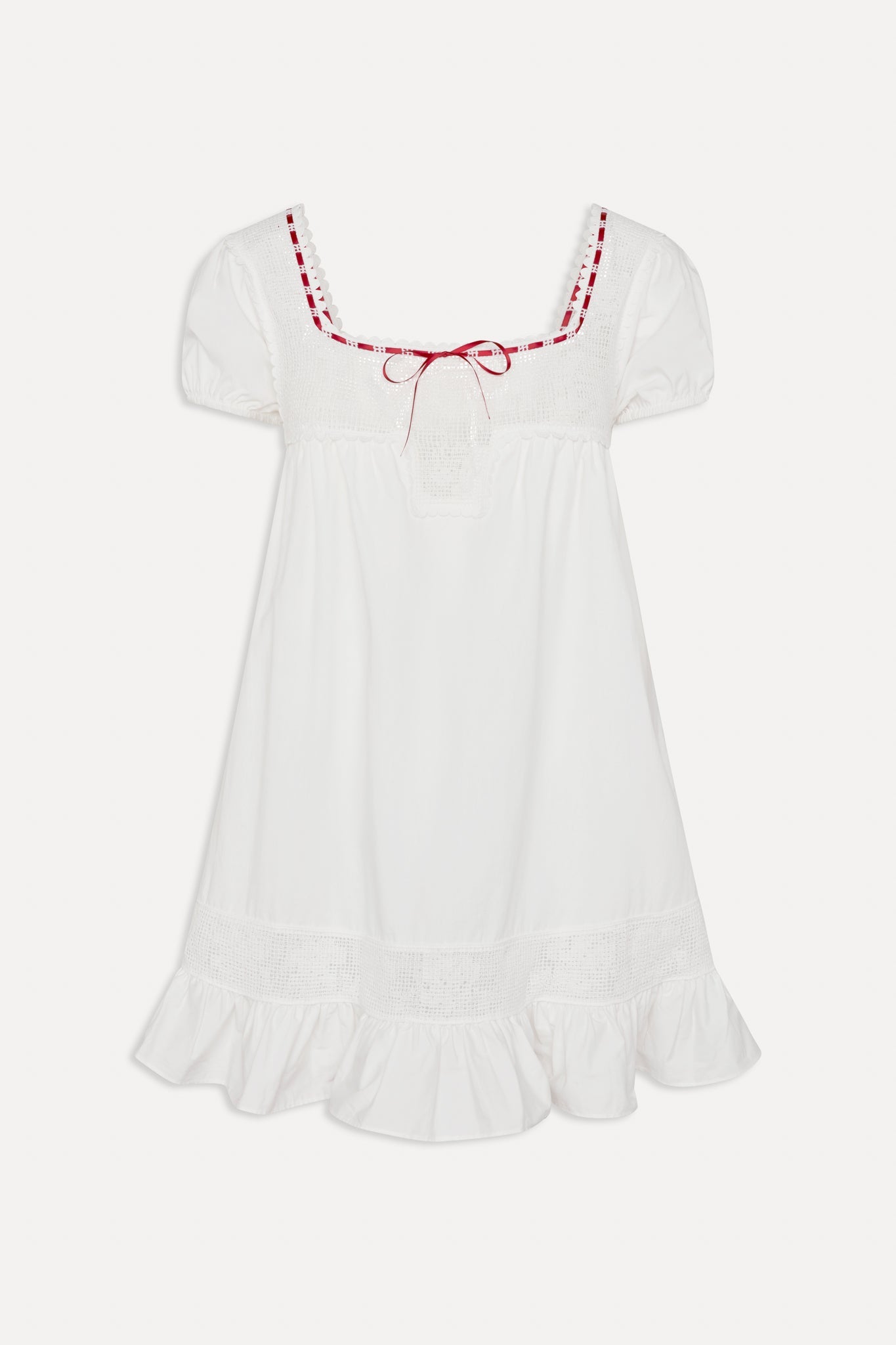 Frankies Bikinis sale x BELLA HADID Western Poplin Mini Dress - White