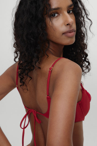 Frankies Bikinis sale x BELLA HADID Austin Underwire Bikini Top - Valentine