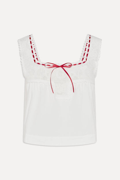 Frankies Bikinis sale x BELLA HADID Heirloom Top - White