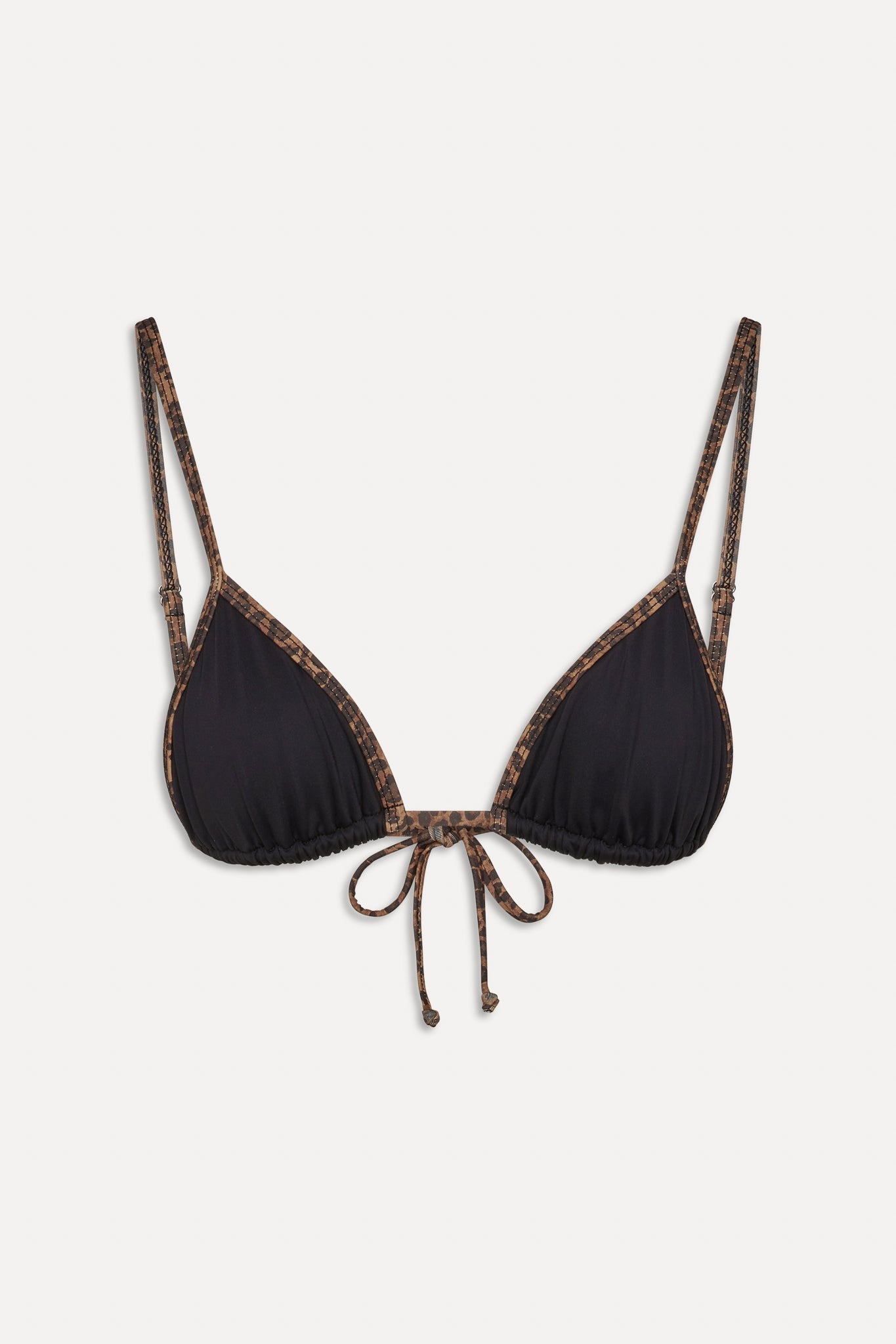 Frankies Bikinis sale x BELLA HADID Lumia Triangle Bikini Top - Lucky Leopard
