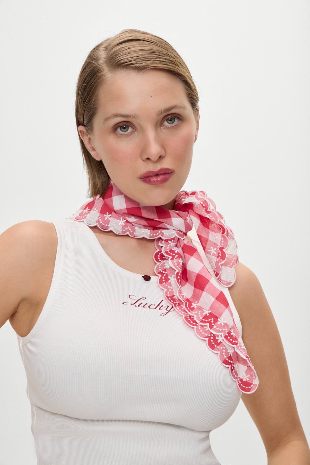 Frankies Bikinis sale x BELLA HADID Little Miss Head Scarf - Malibu Picnic