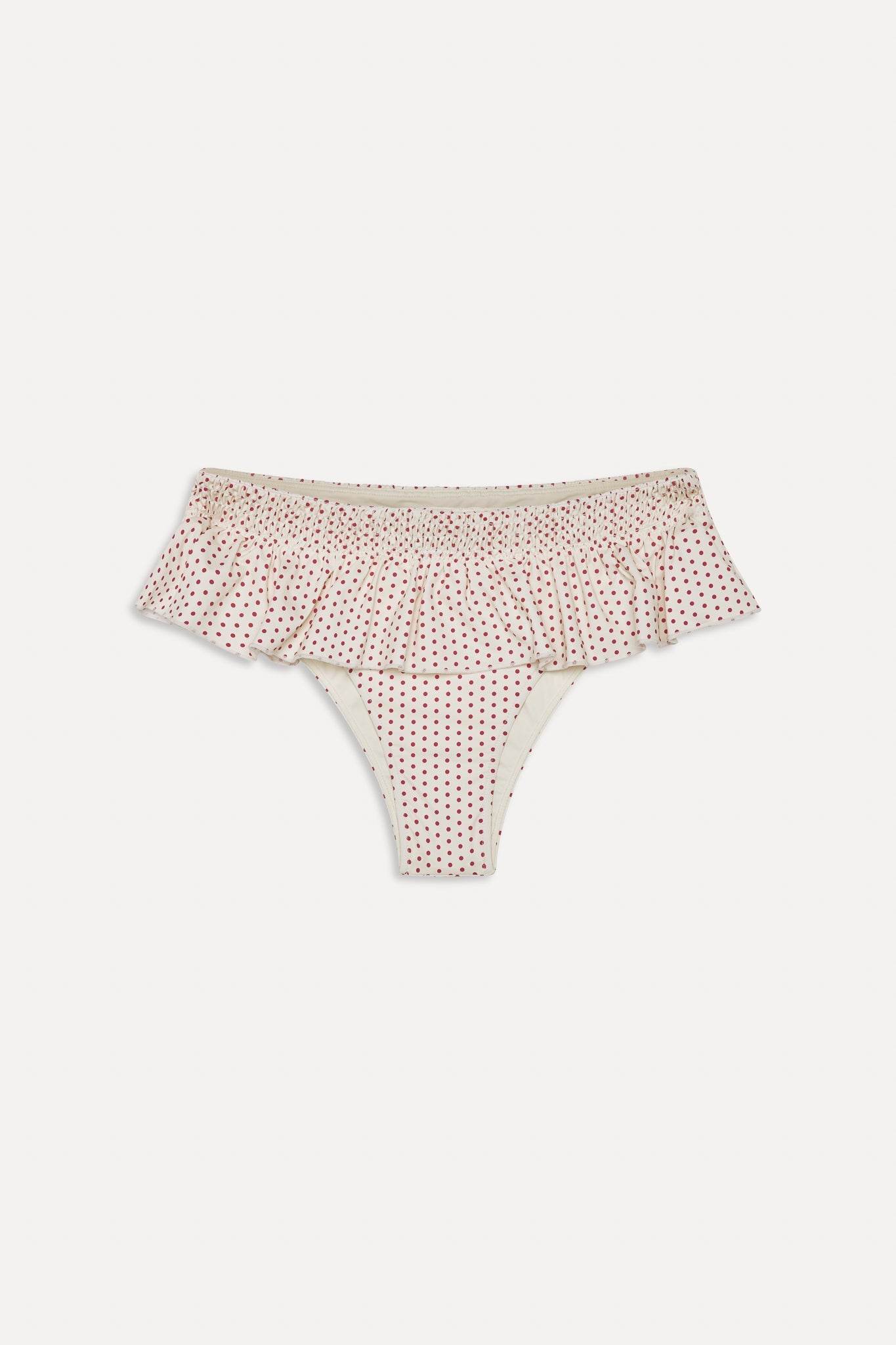 Frankies Bikinis sale x BELLA HADID Sunday Swim Skirt - Strawberry Polka Dot
