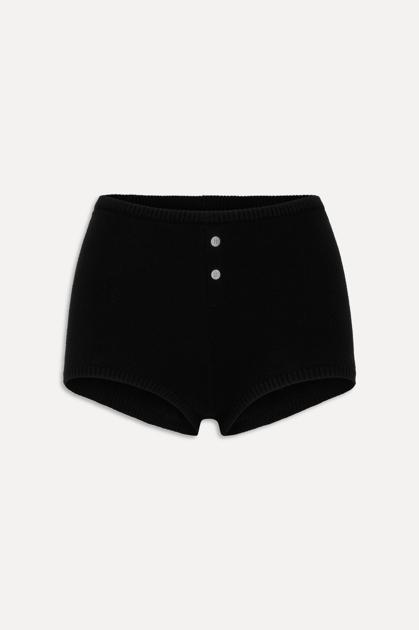 Frankies Bikinis sale x BELLA HADID Bradley Knit Booty Shorts - Lone Star Black