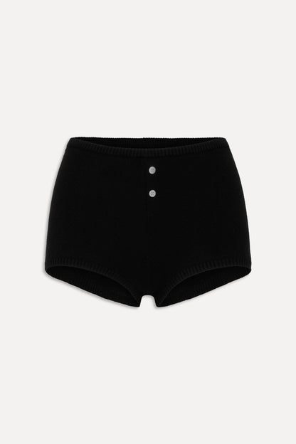 Frankies Bikinis sale x BELLA HADID Bradley Knit Booty Shorts - Lone Star Black