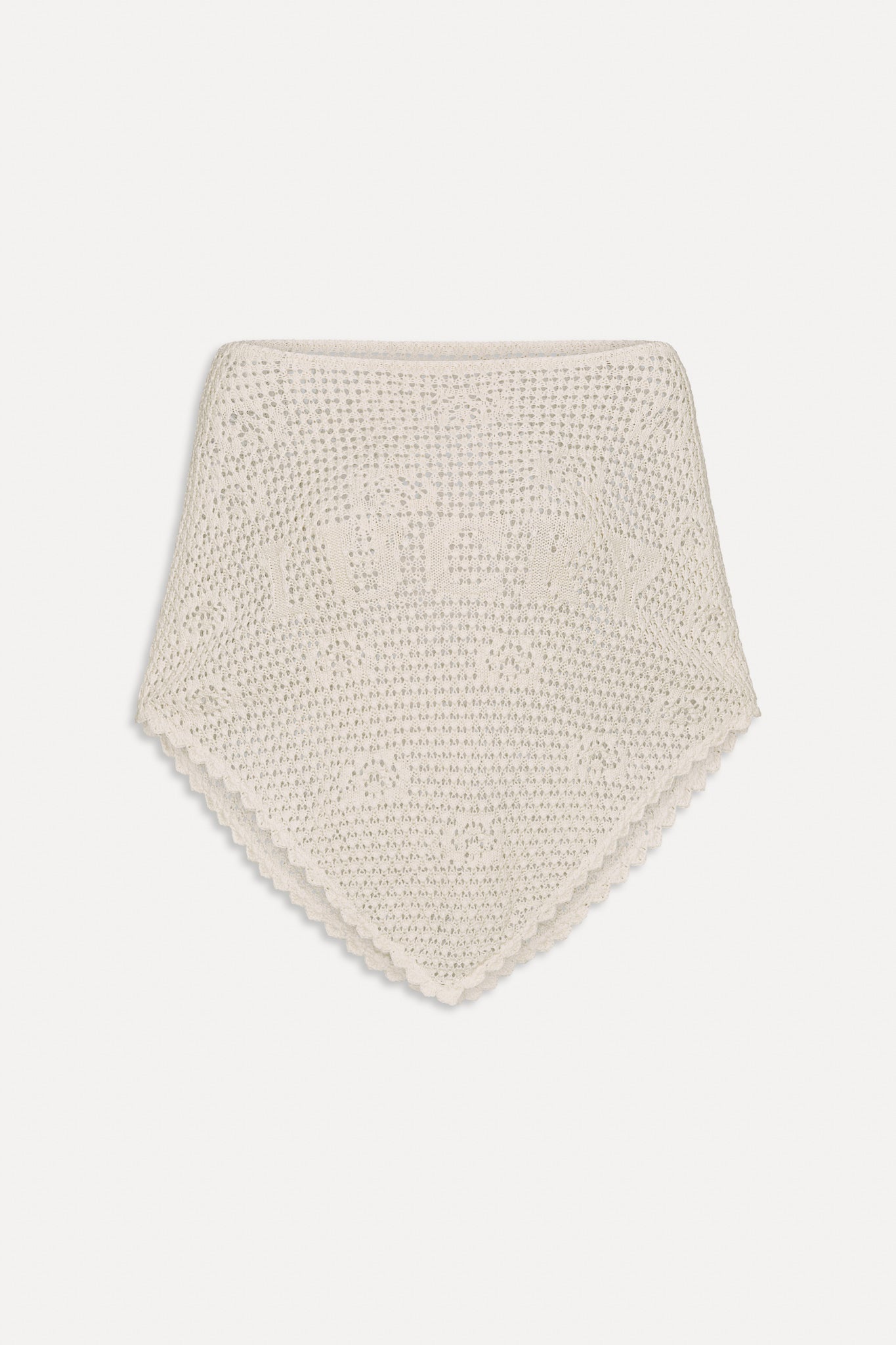 Frankies Bikinis sale x BELLA HADID Western Crochet Poncho - White