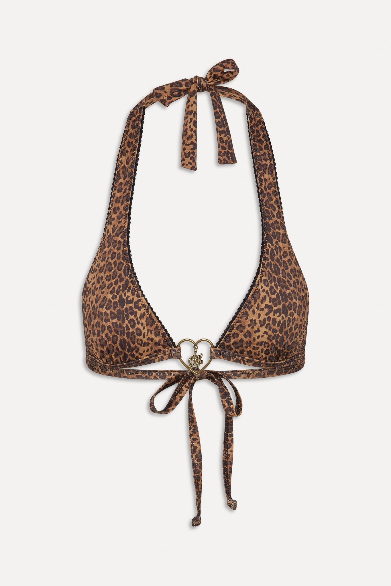 Frankies Bikinis sale x BELLA HADID Frank Halter Bikini Top - Lucky Leopard