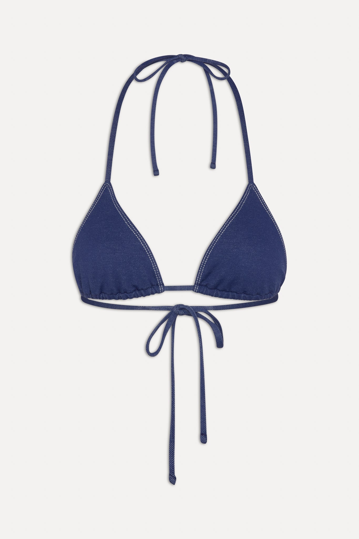 Frankies Bikinis sale x BELLA HADID Nick Triangle Bikini Top - Summer Denim