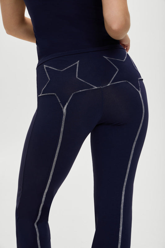 Frankies Bikinis sale x BELLA HADID Dreamer Flare Pants - Lone Star Blue