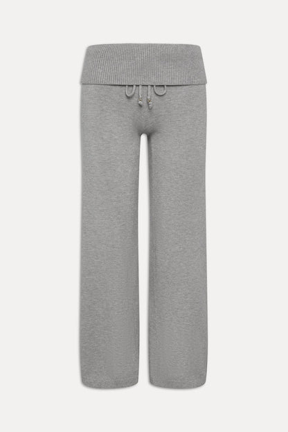 Frankies Bikinis sale Dawson Knit Fold Over Pants - Cloud Cover