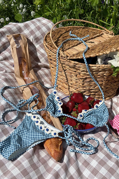 Frankies Bikinis sale Divine Skimpy String Bikini Bottom - Picnic