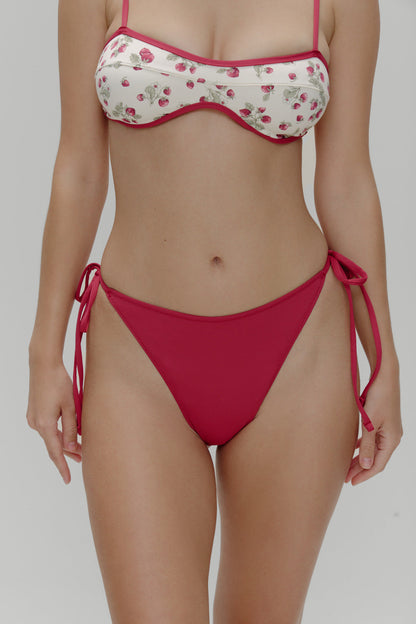 Frankies Bikinis sale Romeo Cheeky String Bikini Bottom - Rosebud