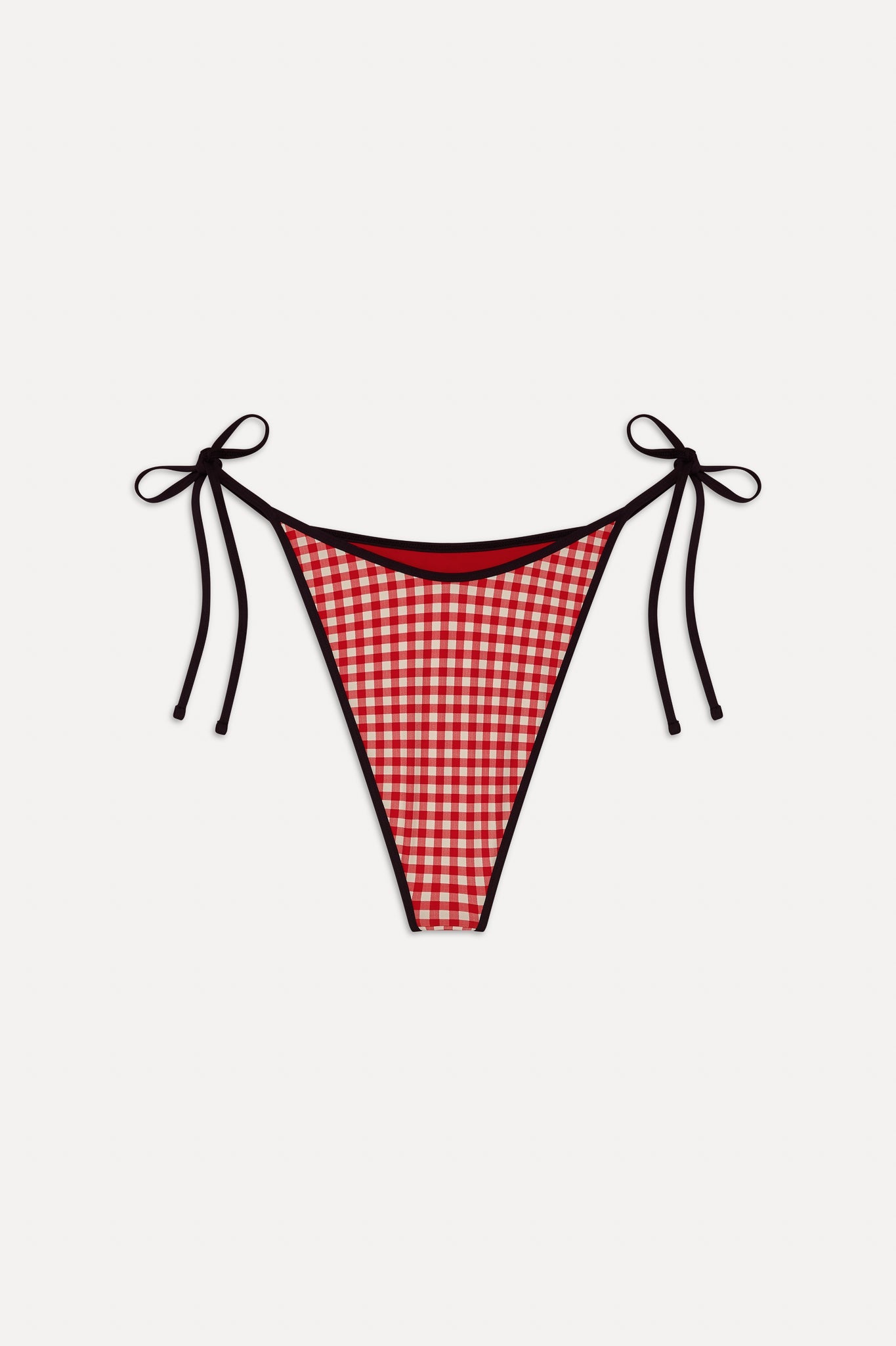 Frankies Bikinis sale Romeo Cheeky String Bikini Bottom - Cherry Picnic