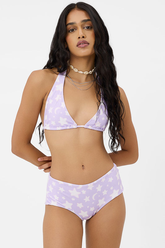 Frankies Bikinis sale Harlow Terry Halter Bikini Top - Luna