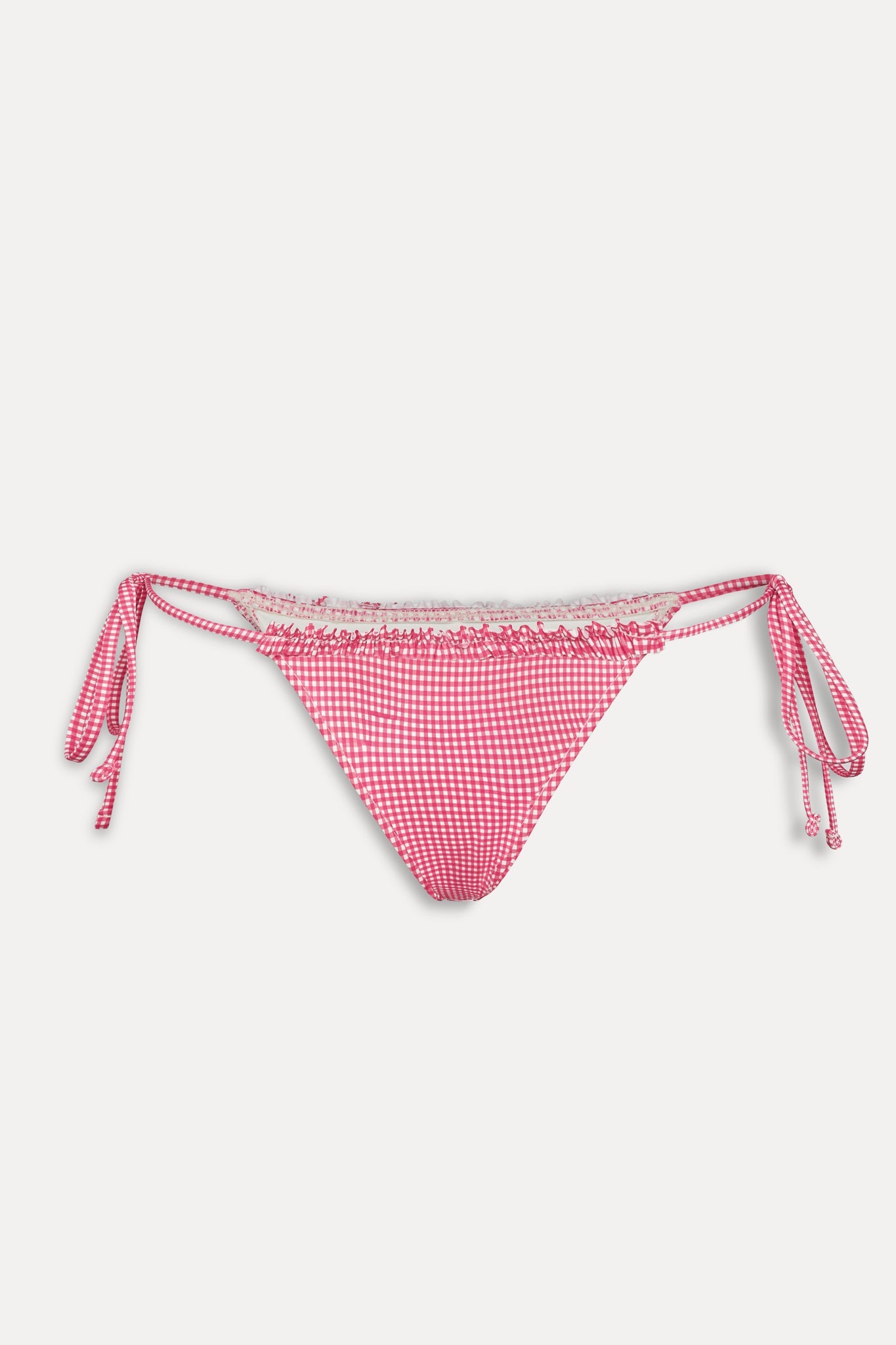 Frankies Bikinis sale Divine Skimpy String Bikini Bottom - Ladybug Gingham