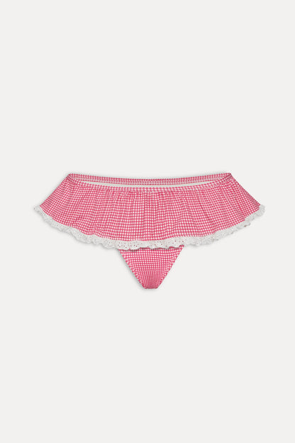 Frankies Bikinis sale Mercer Swim Skirt - Ladybug Gingham