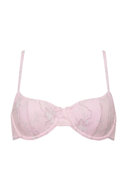 Frankies Bikinis sale Pam Floral Underwire Bikini Top - Aurora