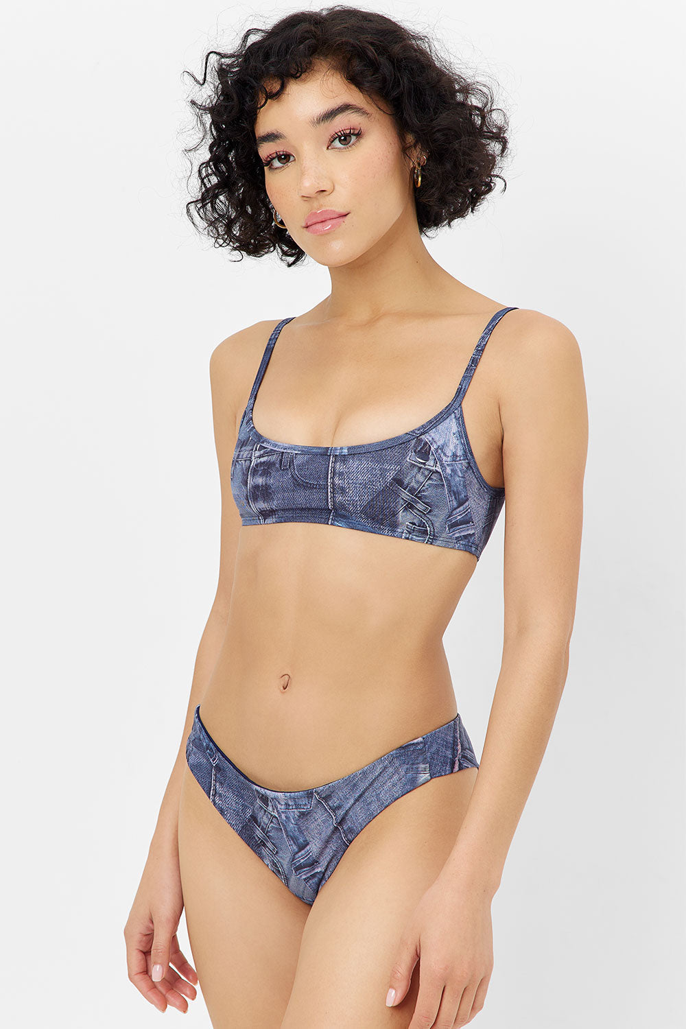 Frankies Bikinis sale Dallas Bralette Bikini Top - Blue Jean