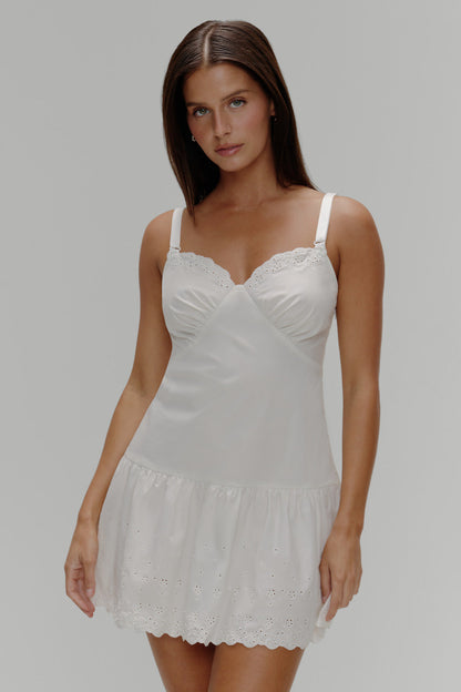 Frankies Bikinis sale Willa Cotton Mini Dress - Spring Cloud