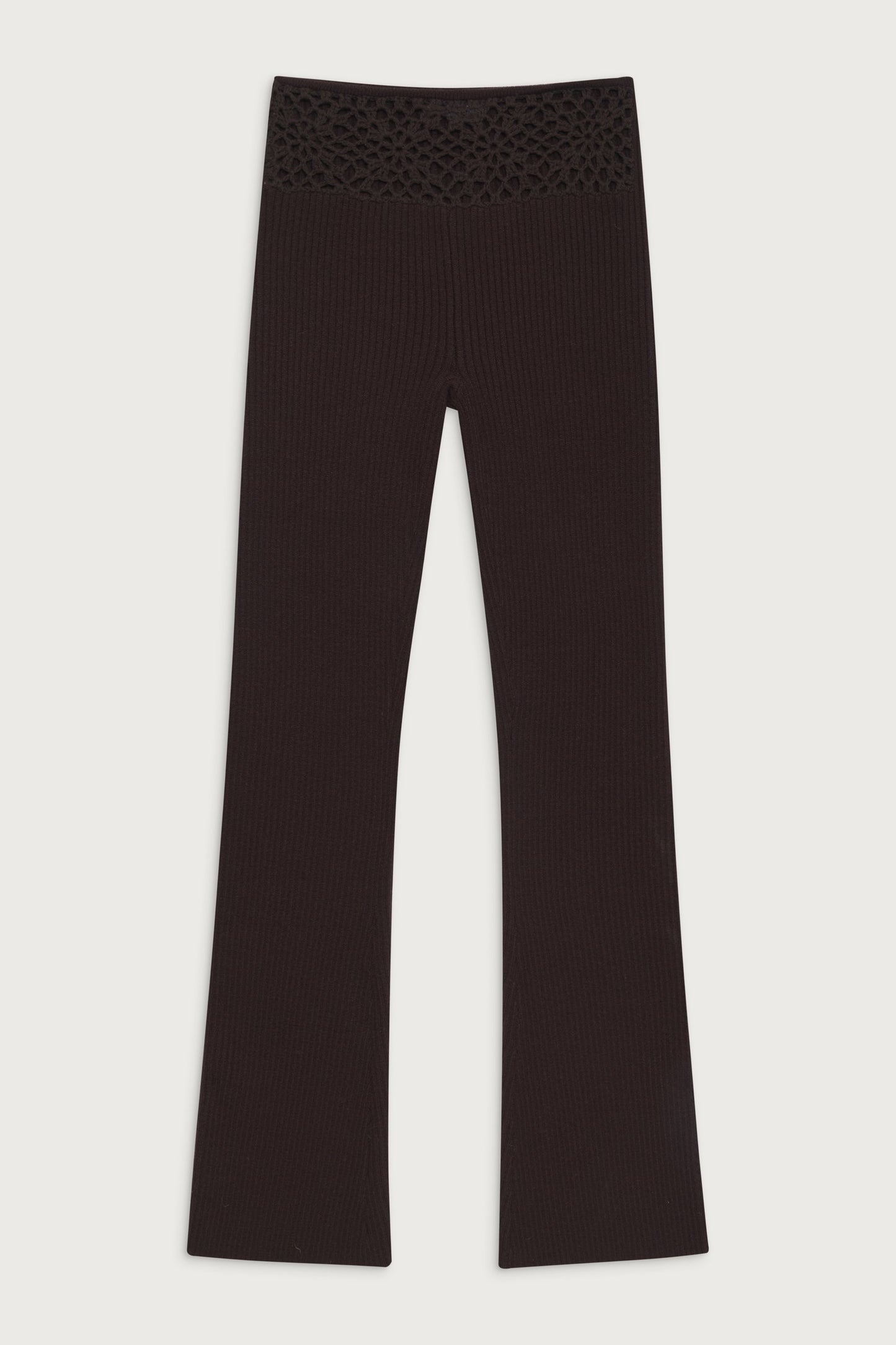 Frankies Bikinis sale Heaven Ribbed Cloud Knit Pant - Bourbon