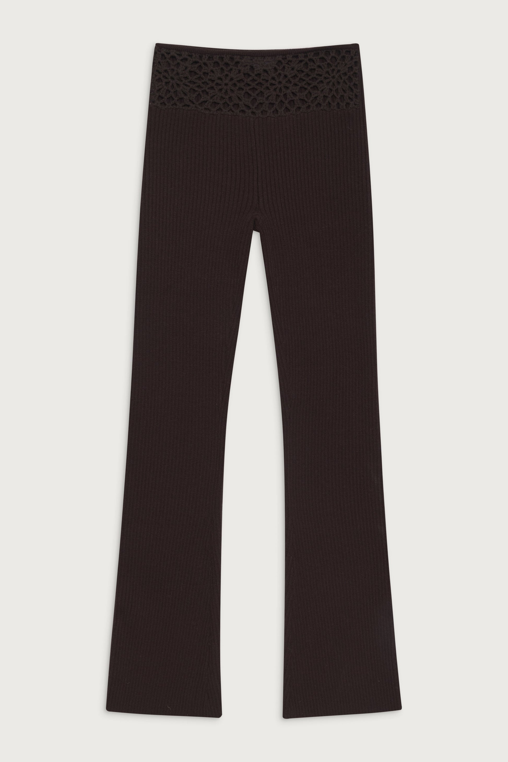 Frankies Bikinis sale Heaven Ribbed Cloud Knit Pant - Bourbon
