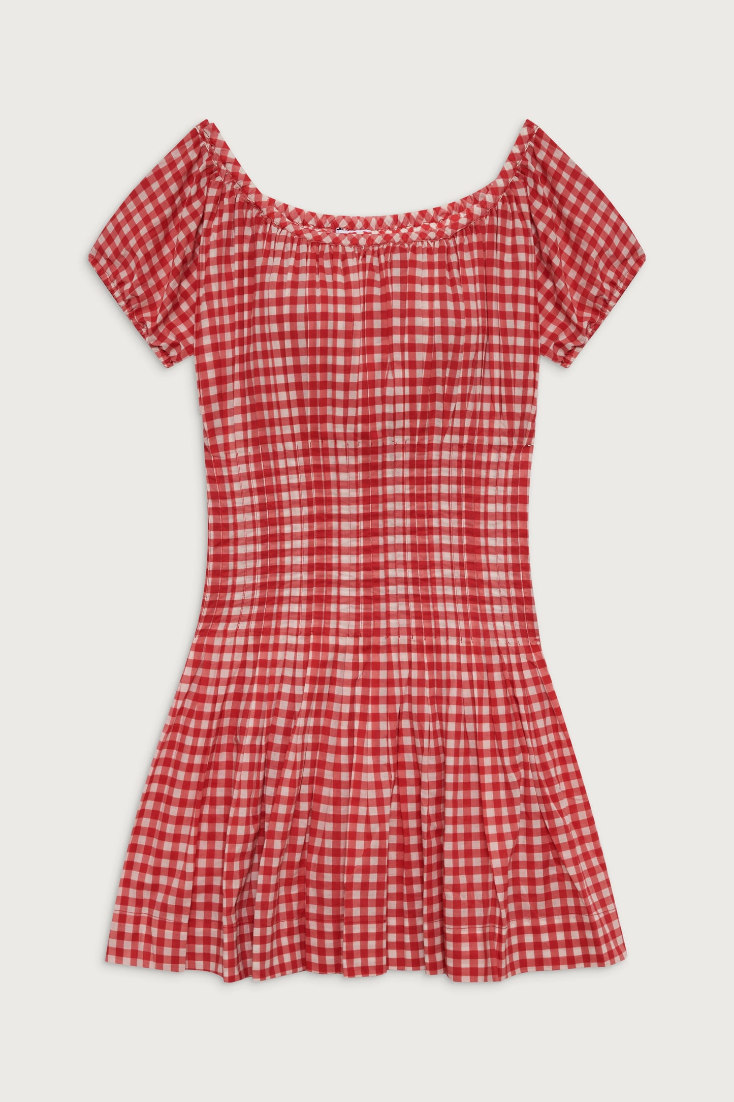 Frankies Bikinis sale Sadie Gingham Mini Dress - Cherry Gingham