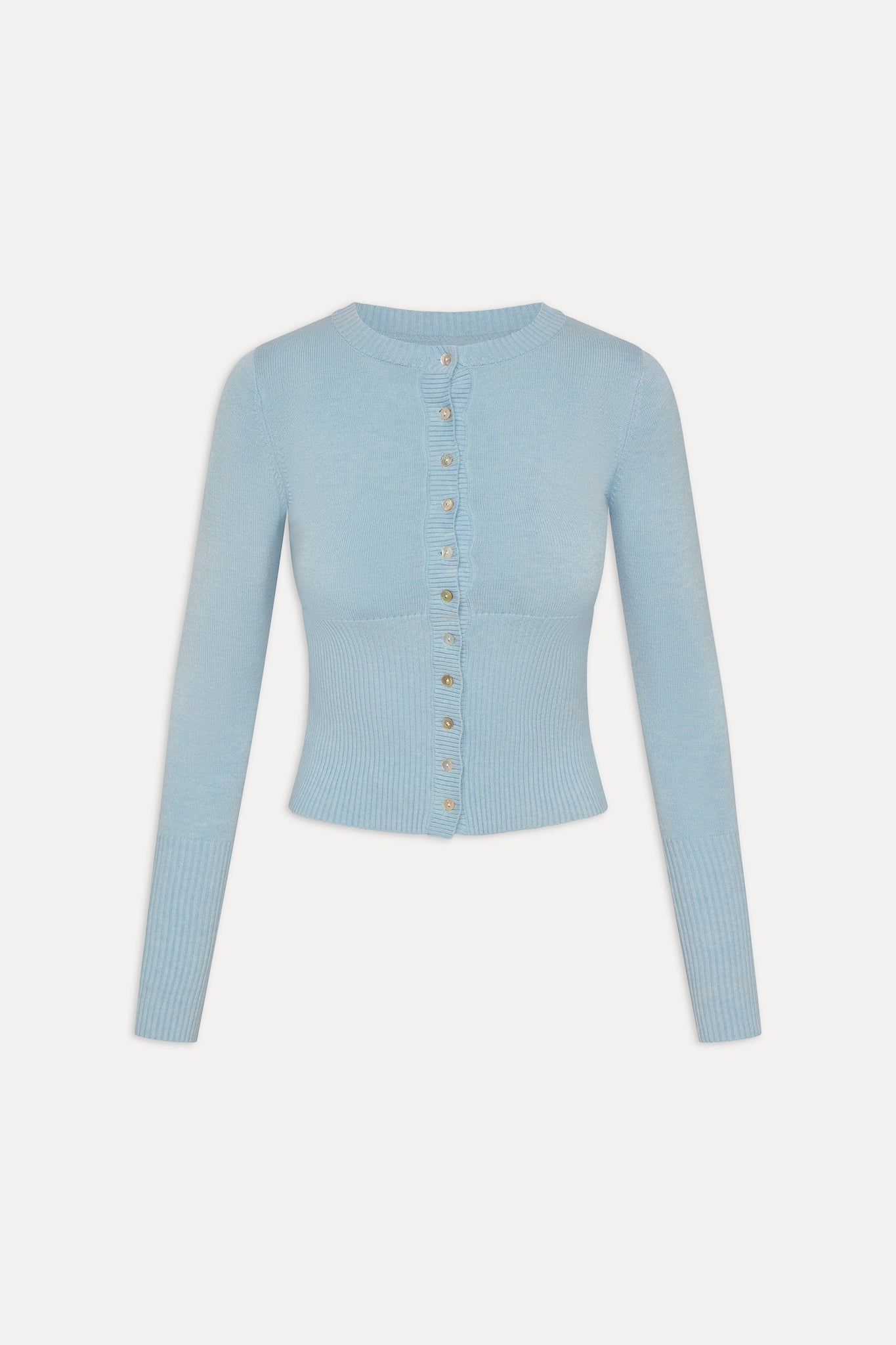 Frankies Bikinis sale Lenon Button Up Knit Sweater - Daydream