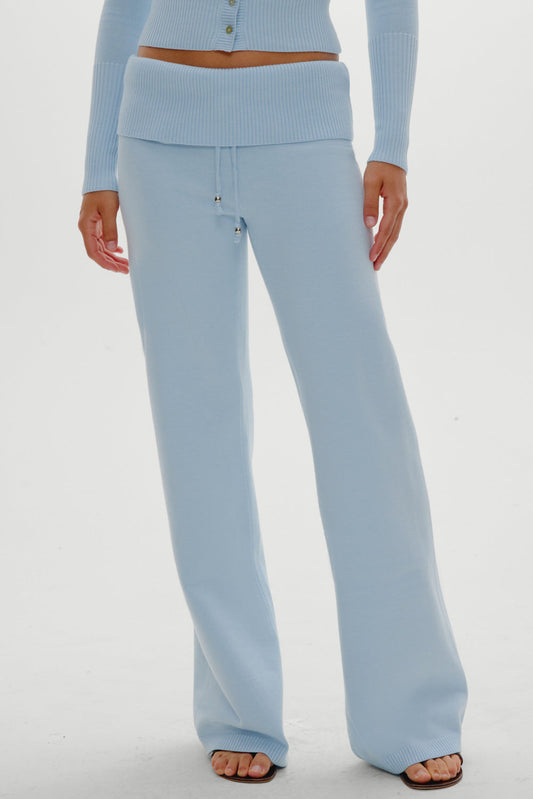 Frankies Bikinis sale Dawson Knit Fold Over Pants - Daydream