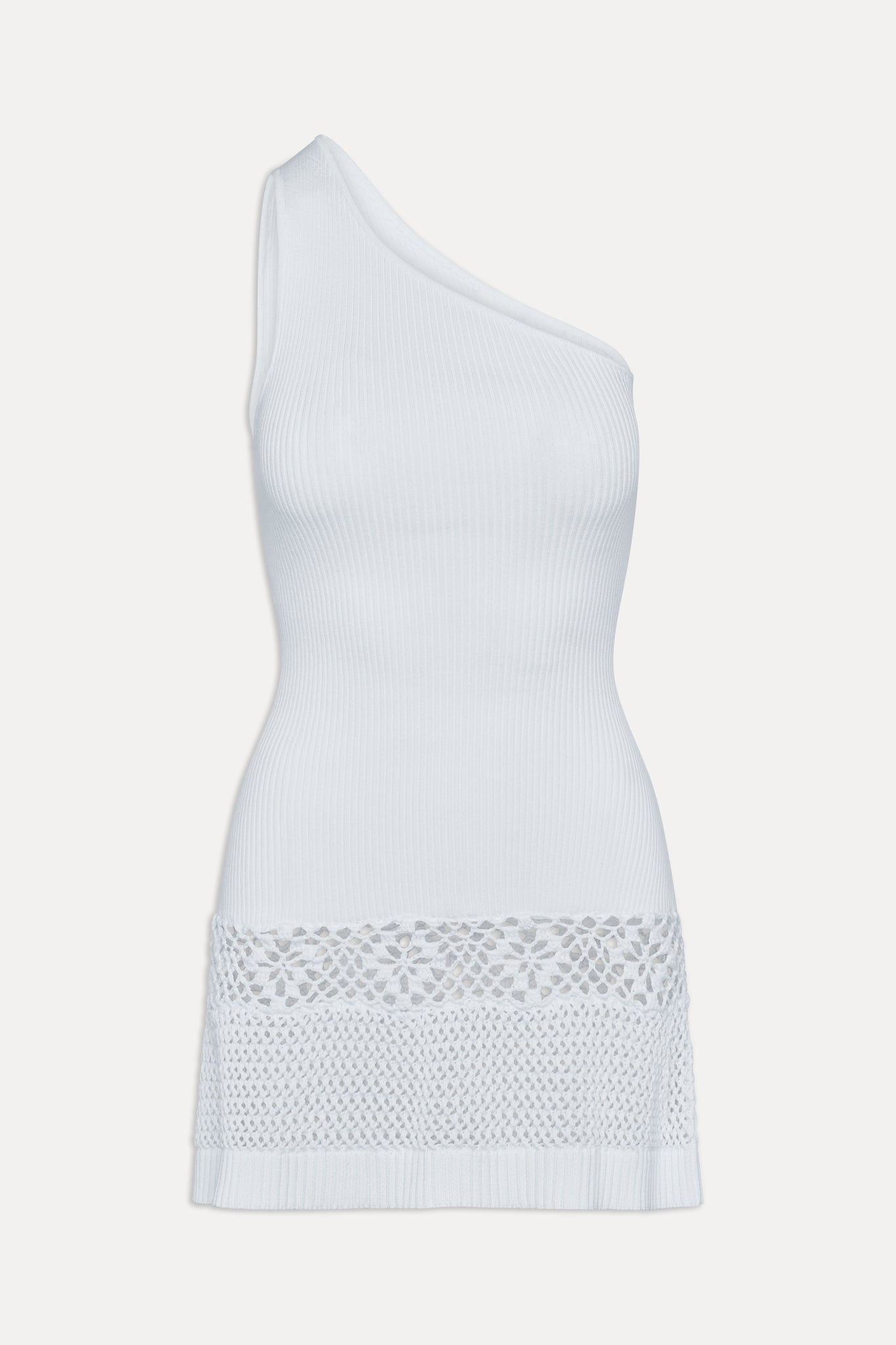 Frankies Bikinis sale Serenade One Shoulder Crochet Dress - White