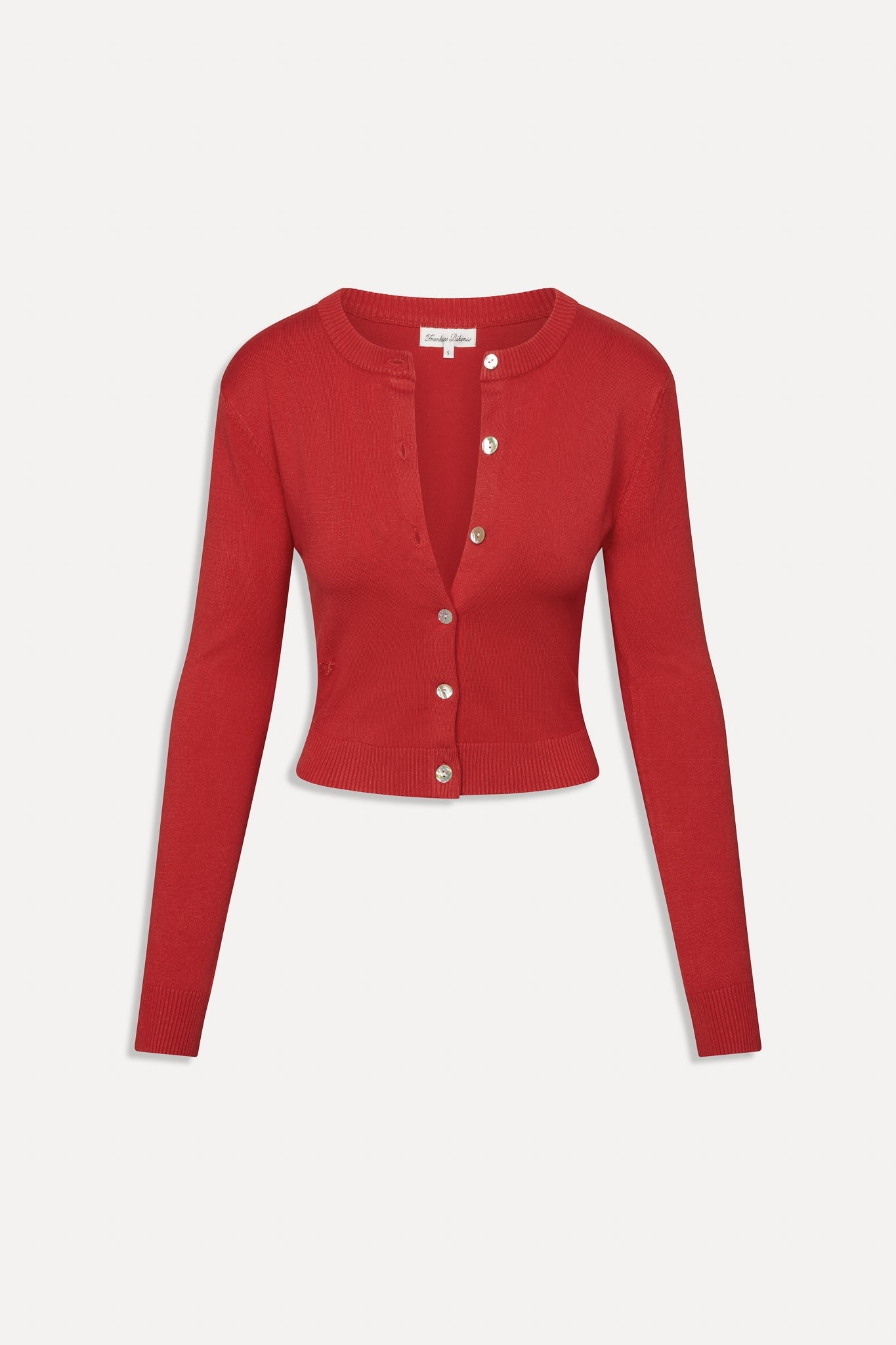 Frankies Bikinis sale Sundae Cropped Cardigan - Cherry