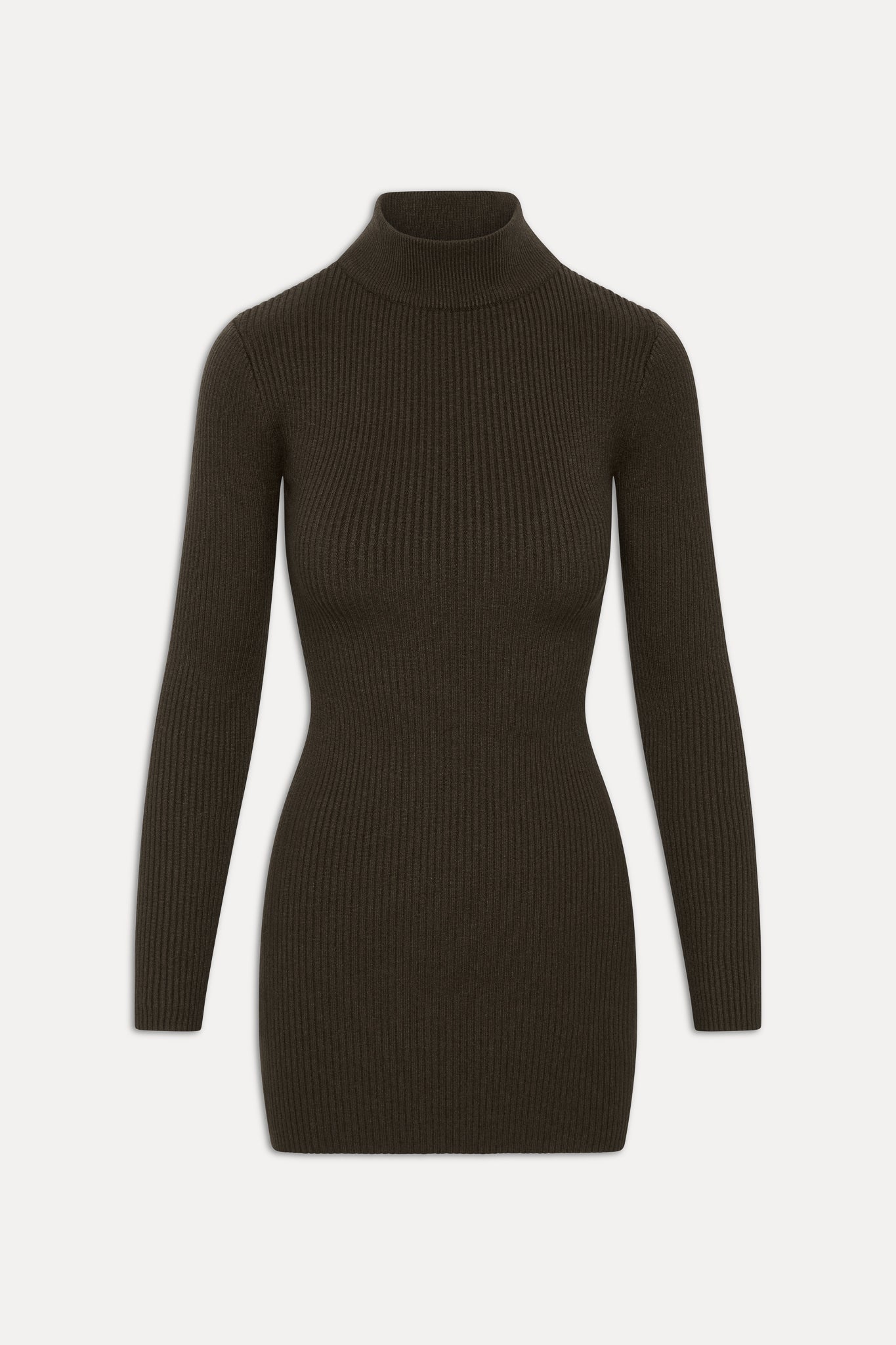 Frankies Bikinis sale Date Night Knit Mini Dress - Chocolate Brown