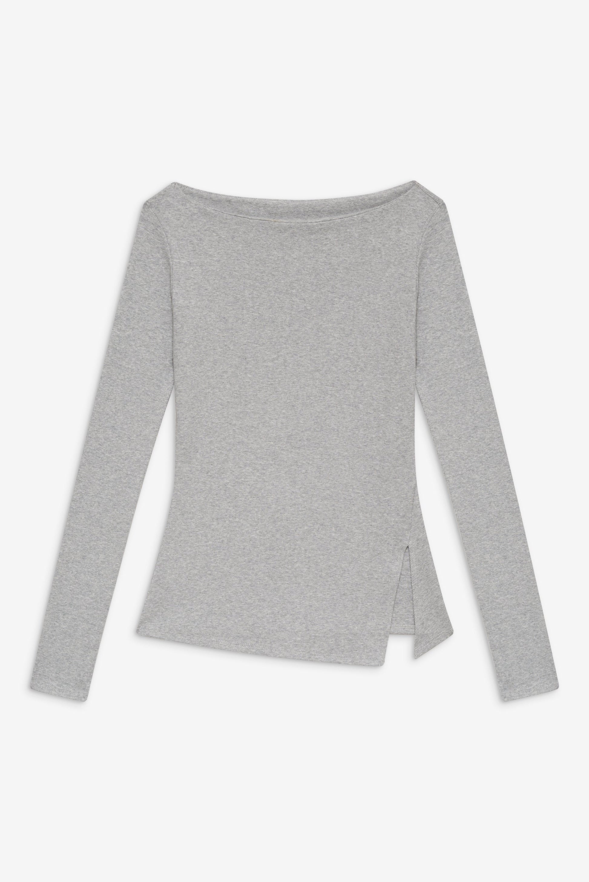 Frankies Bikinis sale Talia Long Sleeve Shirt - Heather Grey