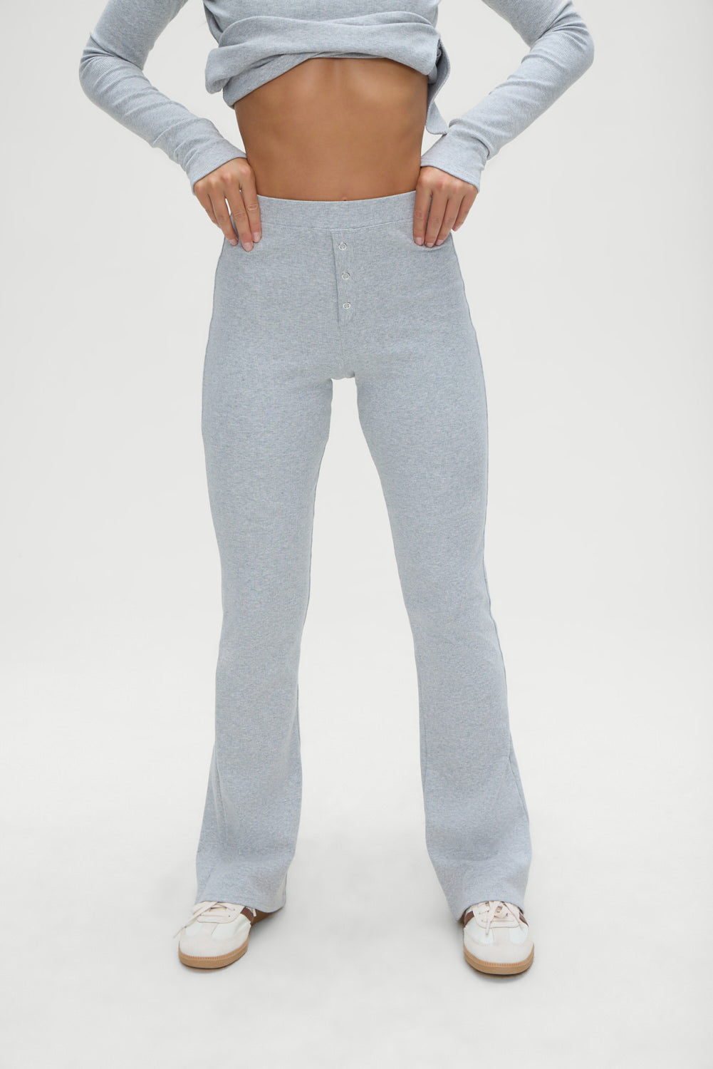 Frankies Bikinis sale Blair Cotton Pants - Heather Grey