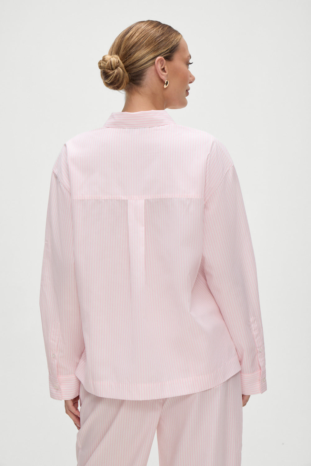 Frankies Bikinis sale Ralph Long Sleeve Sleep Shirt - Pink Stripe