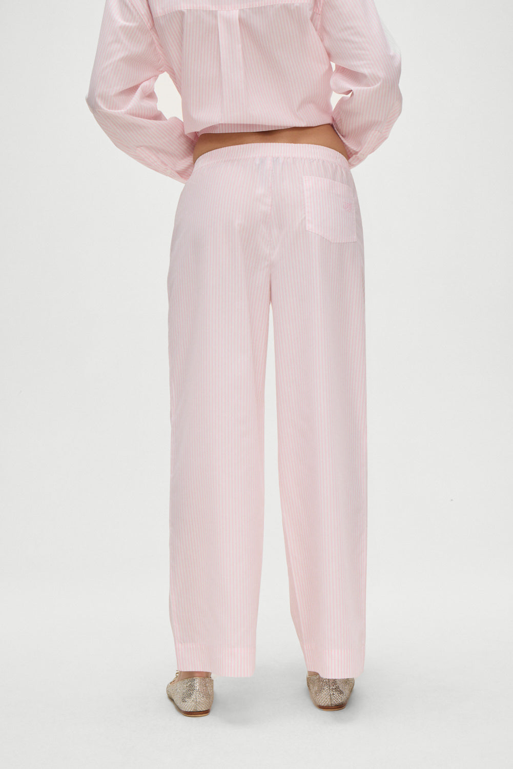 Frankies Bikinis sale Easy Striped Sleep Pants - Pink Stripe