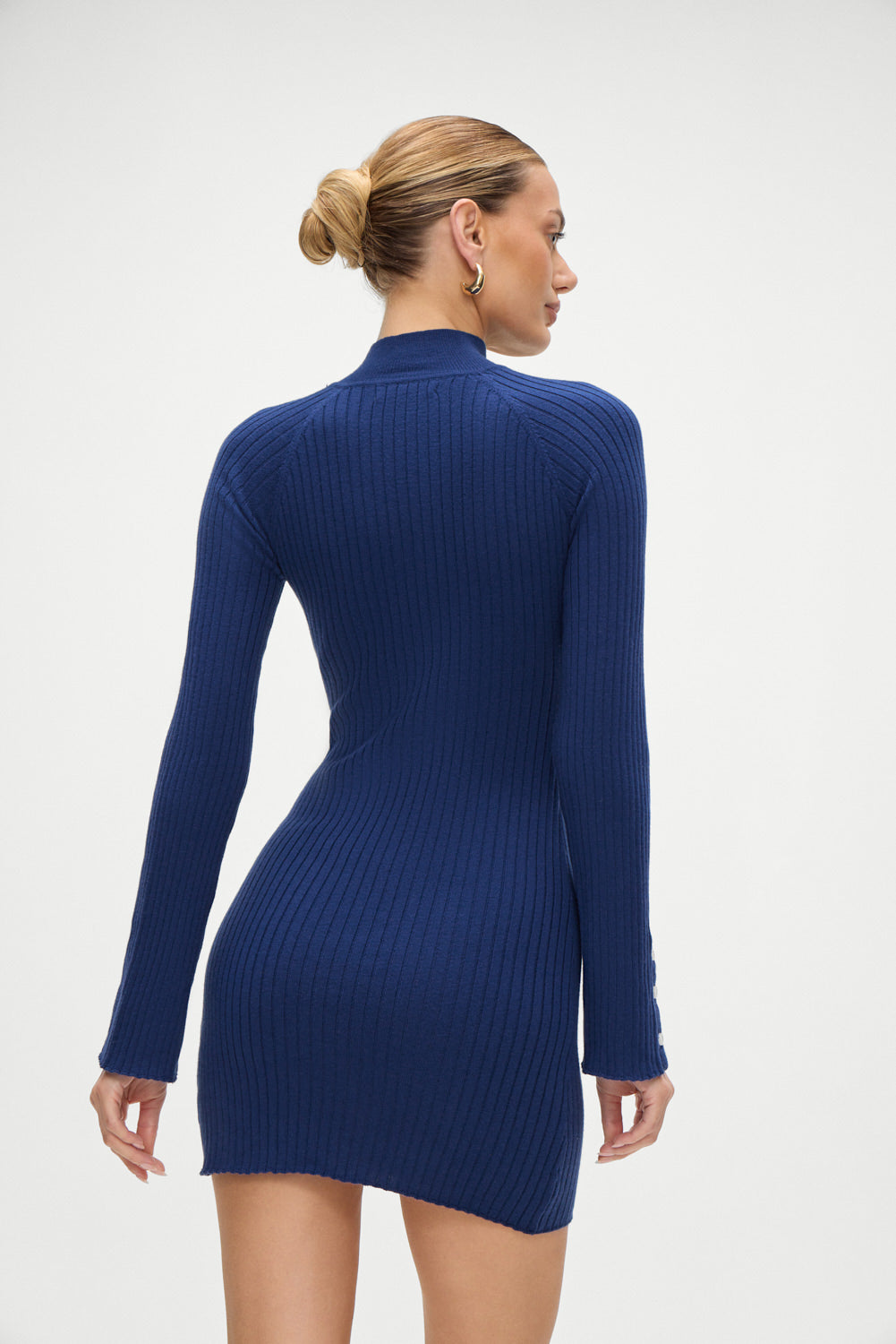 Frankies Bikinis sale Isla Long Sleeve Mini Dress - Midnight Blue