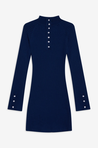 Frankies Bikinis sale Isla Long Sleeve Mini Dress - Midnight Blue