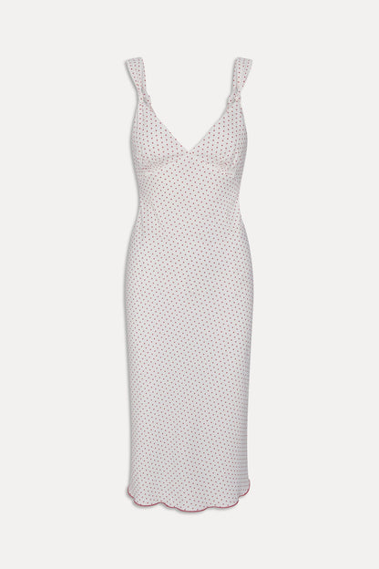 Frankies Bikinis sale Gem Midi Slip Dress - Red Dot
