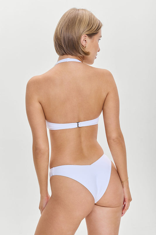 Frankies Bikinis swimwear Enzo Cheeky Bikini Bottom - Optic White