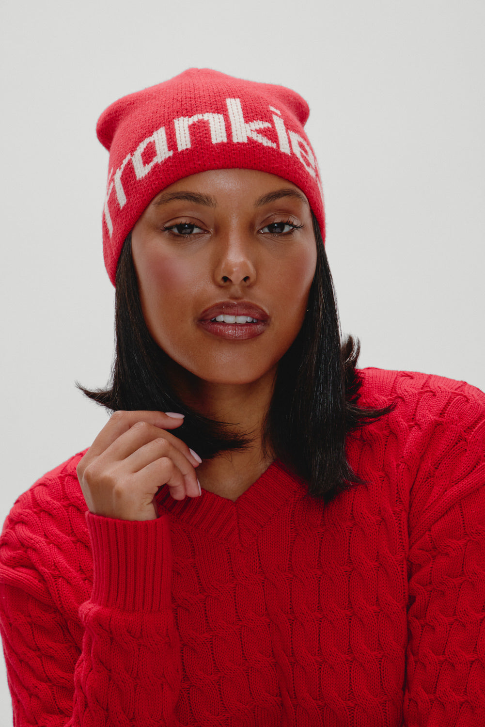 Frankies Bikinis sale Bundle Up Knit Beanie - Heartstrings
