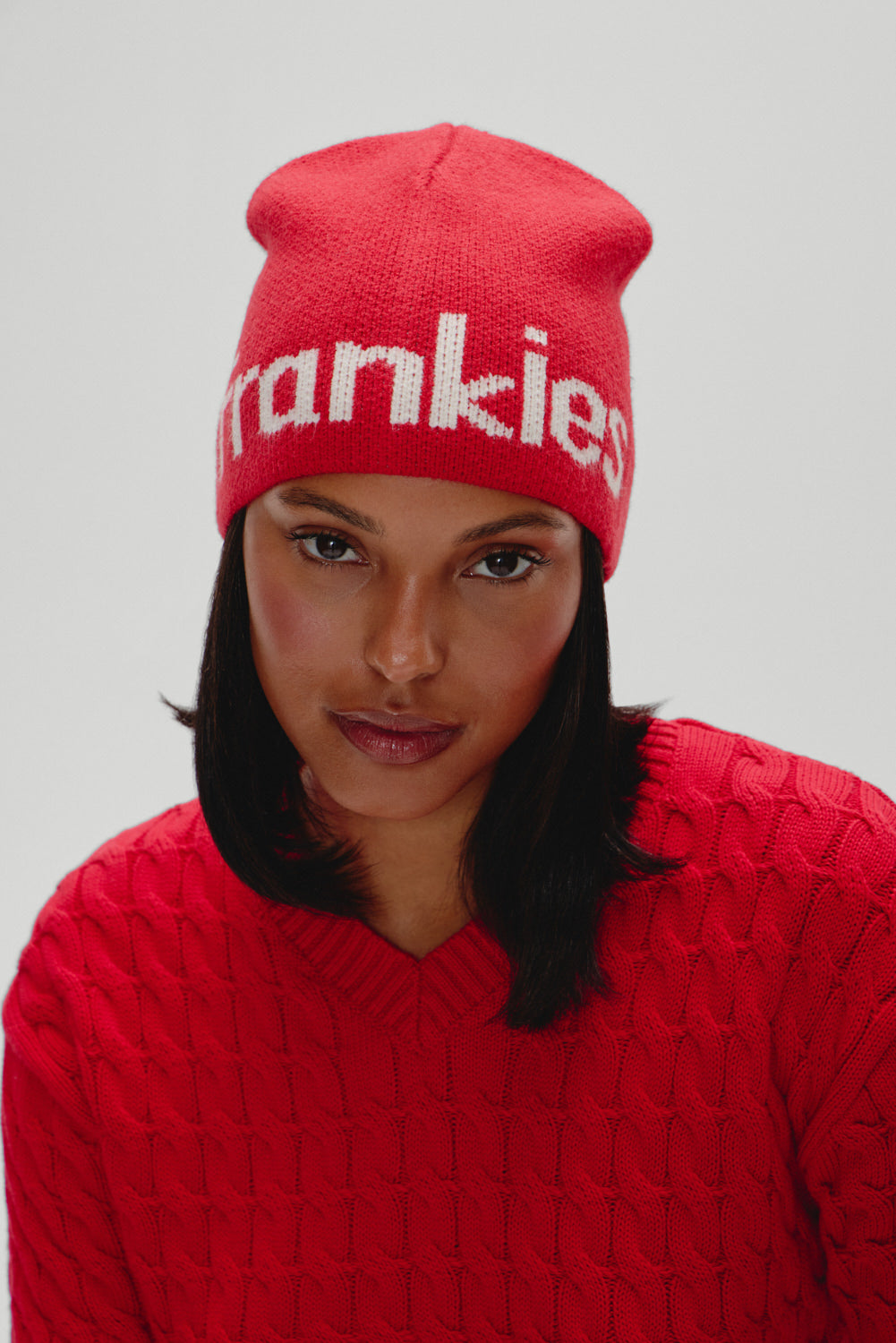 Frankies Bikinis sale Bundle Up Knit Beanie - Heartstrings