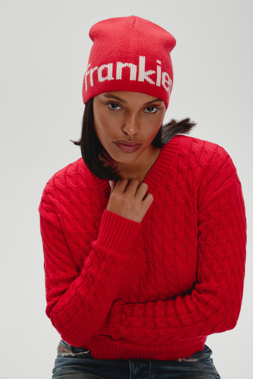 Frankies Bikinis sale Bundle Up Knit Beanie - Heartstrings