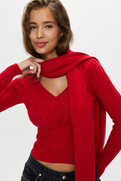 Frankies Bikinis sale Snug Knit Scarf - Heartstrings