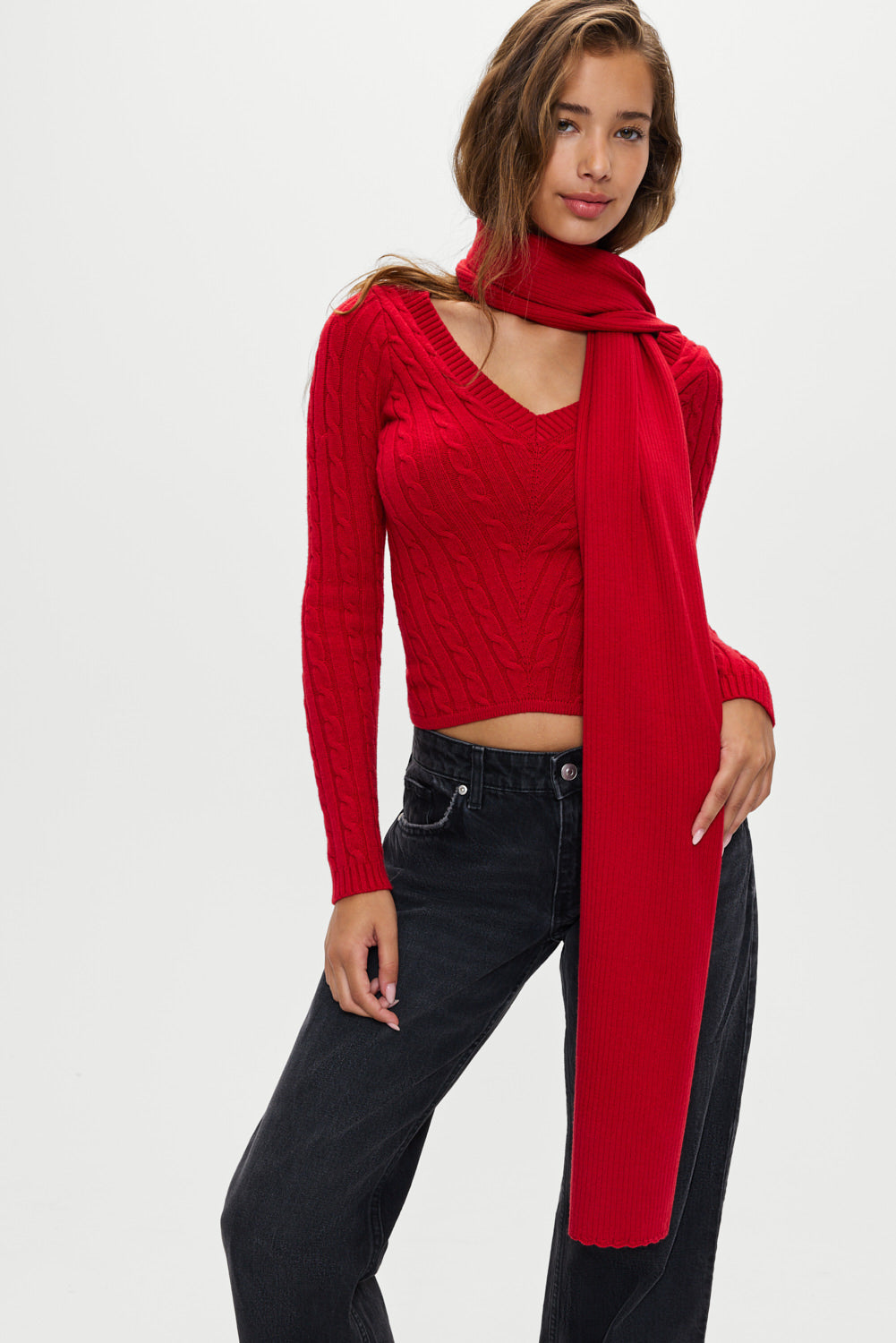 Frankies Bikinis sale Snug Knit Scarf - Heartstrings