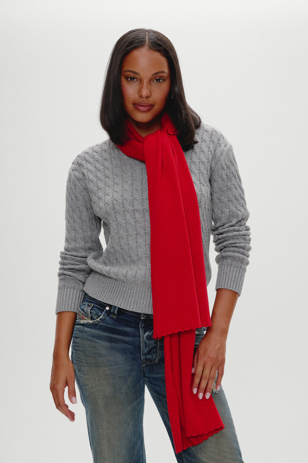 Frankies Bikinis sale Snug Knit Scarf - Heartstrings
