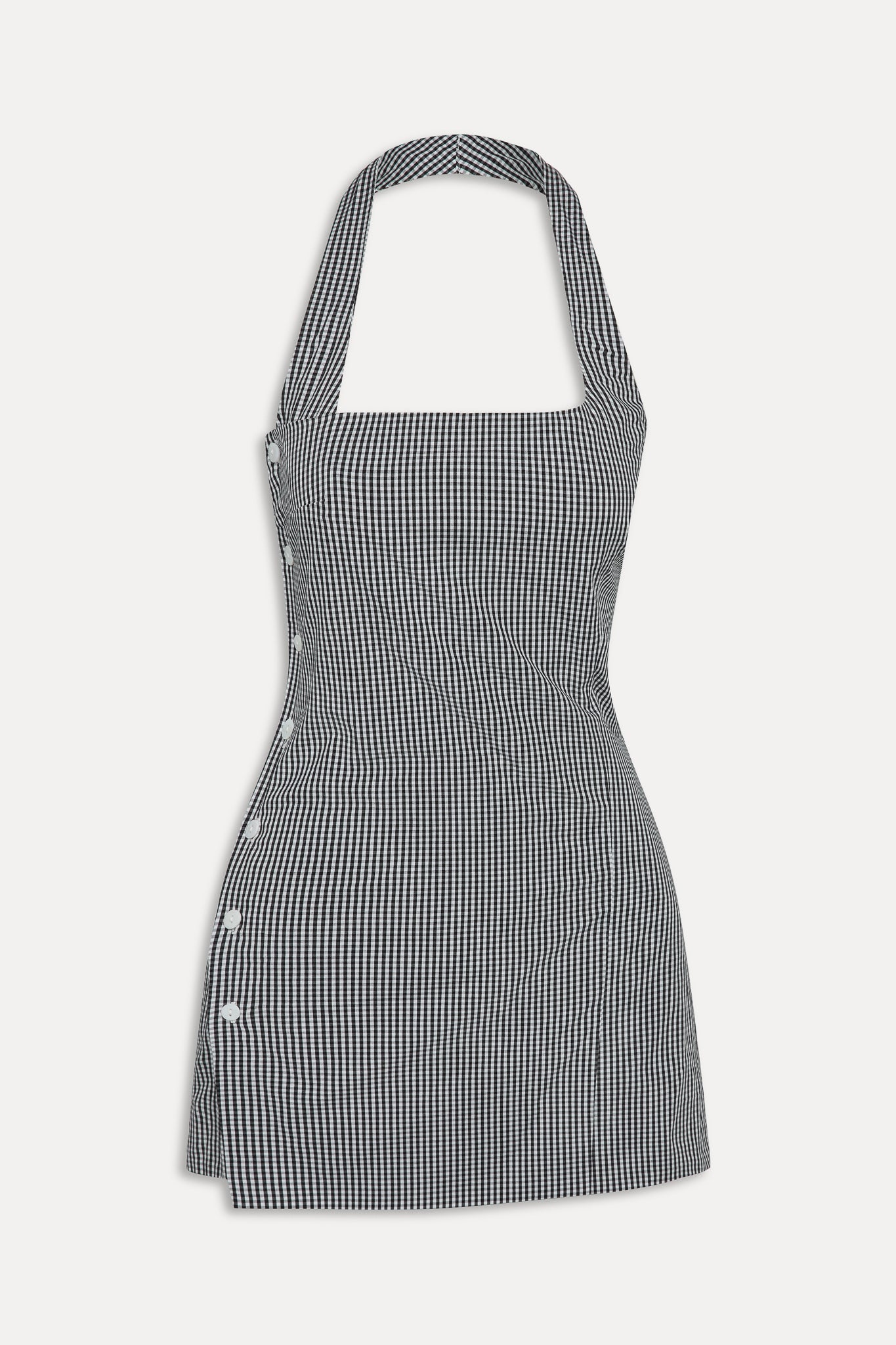 Frankies Bikinis sale West Cotton Wrap Mini Dress - Morning Gingham