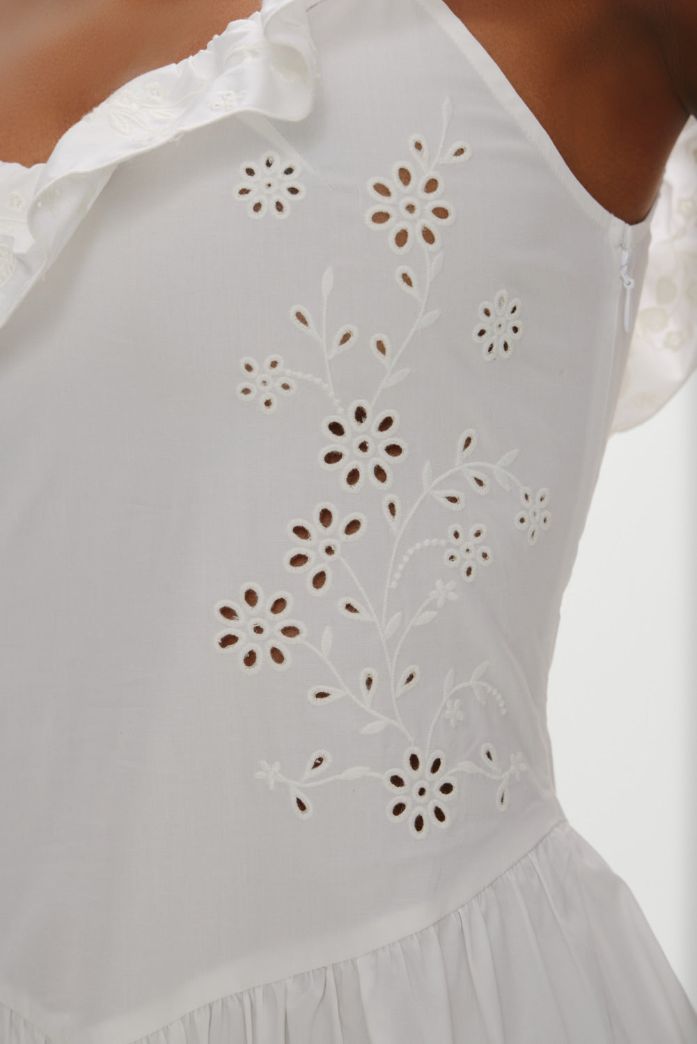 Frankies Bikinis sale Georgia Cotton Embroidered Midi Dress - Angel's Meadow
