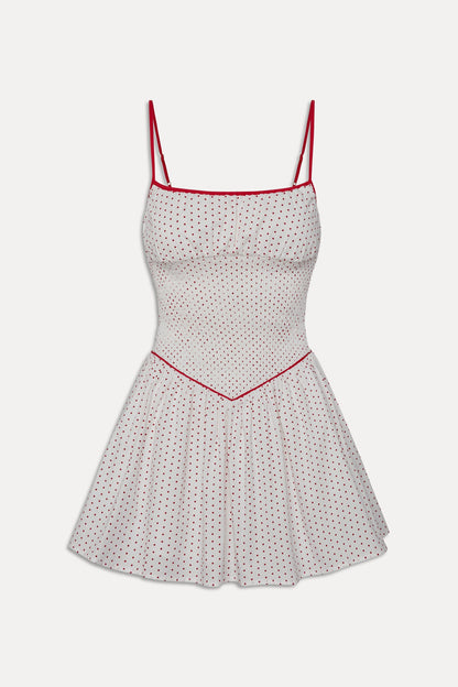 Frankies Bikinis sale Coast Cotton Mini Dress - Red Dot