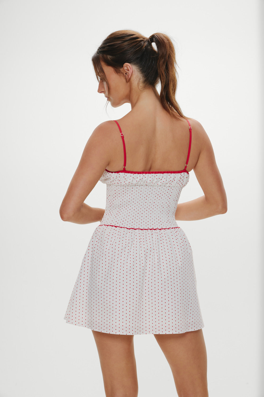 Frankies Bikinis sale Coast Cotton Mini Dress - Red Dot