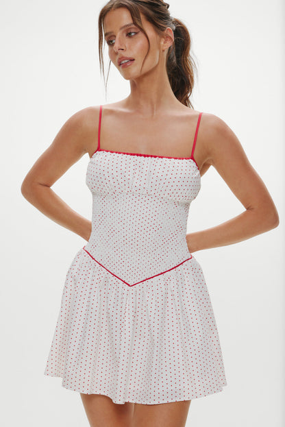 Frankies Bikinis sale Coast Cotton Mini Dress - Red Dot